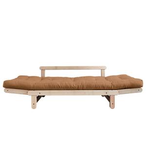 Schlafsofa Beat I Baumwolle - Mittelbraun - Beige