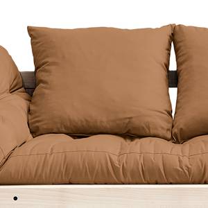 Schlafsofa Beat I Baumwolle - Mittelbraun - Beige