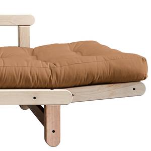 Schlafsofa Beat I Baumwolle - Mittelbraun - Beige