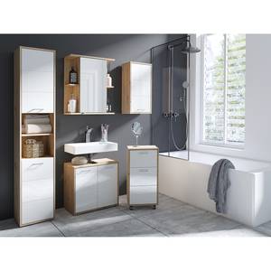 Armoire de toilette Worland Sans éclairage - Blanc / Imitation chêne