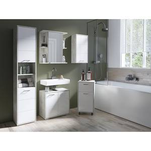 Armoire de toilette Worland Sans éclairage - Blanc / Imitation béton