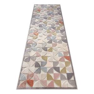 Tapis de couloir Ailette Viscose - Gris / Crème