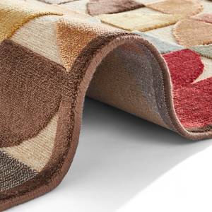 Tapis de couloir Ailette Viscose - Marron / Rouge