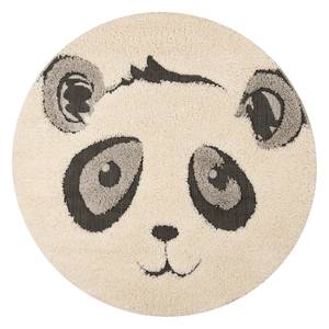 Tapis enfant Panda Pierre Fibres synthétiques - Crème / Noir