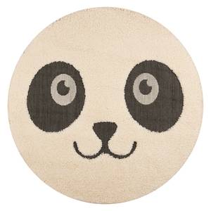 Kinderteppich Panda Pete Kunstfaser - Creme / Schwarz