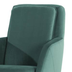 Fauteuil Himos Velours - Velours Ravi: Pétrole - Hêtre