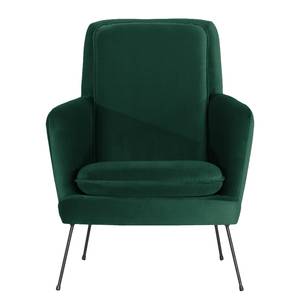 Fauteuil Himos fluweel - Velours Ravi: Antiek groen - Beuk