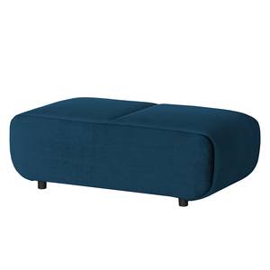 Gestoffeerde hocker Mezin I fluweel - Velours Ravi: Marineblauw