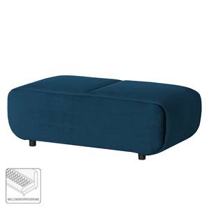 Gestoffeerde hocker Mezin I fluweel - Velours Ravi: Marineblauw