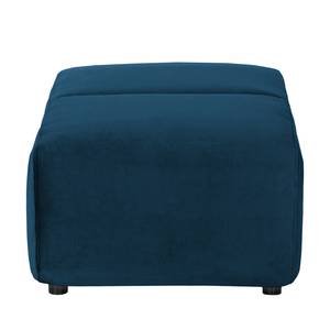 Gestoffeerde hocker Mezin I fluweel - Velours Ravi: Marineblauw