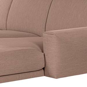 Ecksofa Medan Webstoff - Mauve - Longchair davorstehend rechts