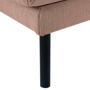 Ecksofa Medan Webstoff - Mauve - Longchair davorstehend links