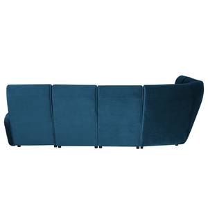 Canapé d’angle Mezin I Velours - Velours Ravi: Bleu marine