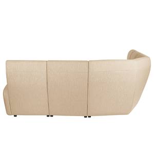 Ecksofa Mezin I Samt - Webstoff Meara: Beige