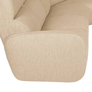 Ecksofa Mezin I Samt - Webstoff Meara: Beige