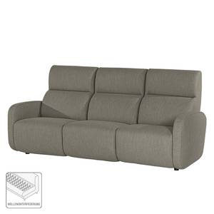 Sofa Mezin I (3-Sitzer) Samt - Webstoff Meara: Grau