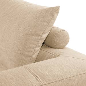 Ecksofa Manot II Webstoff - Beige - Ottomane davorstehend rechts - Sitztiefenverstellung