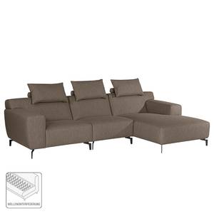 Ecksofa Manot I Webstoff - Cubanit - Longchair davorstehend rechts - Keine Funktion