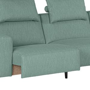 Ecksofa Manot II Webstoff - Mintgrau - Ottomane davorstehend rechts - Relaxfunktion