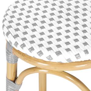 Tabouret de bar Noel Rotin /  Aluminium - Blanc / Gris