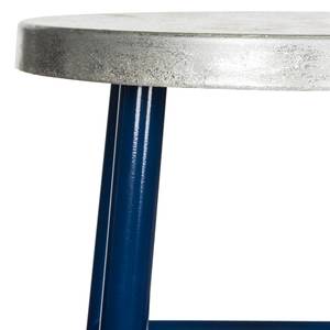 Barkruk Druva I metaal - Blauw/zilverkleurig - Hoogte: 76 cm