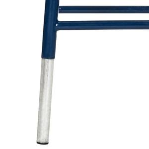 Tabouret de bar Druva I Métal - Bleu / Argenté - Hauteur : 76 cm