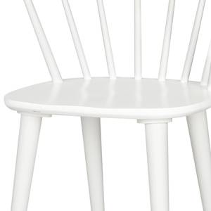 Chaises Gaia (lot de 2) Hévéa massif - Blanc