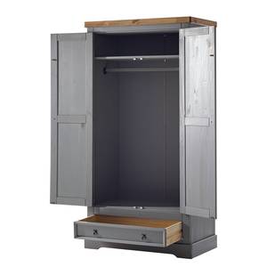 Drehtürenschrank Finca Rustica II Kiefer massiv - Kiefer Grau - Breite: 101 cm