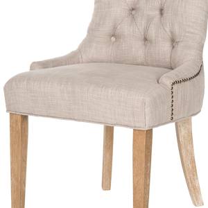 Gestoffeerde stoelen Ashley V (2 stuk) geweven stof/massief berkenhout - gemêleerd grijs/berkenhout