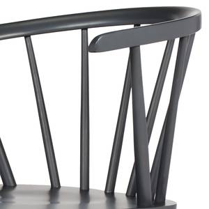 Chaises Gaia (lot de 2) Hévéa massif - Gris