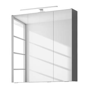 Armoire de toilette Tiberio Avec éclairage intégré - Gris mat - Largeur : 65 cm