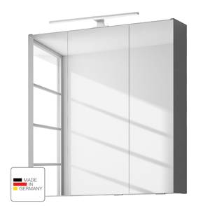 Spiegelschrank Tiberio Inklusive Beleuchtung - Matt Grau - Breite: 65 cm