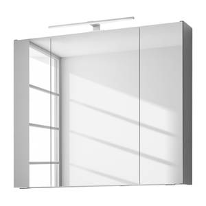 Armoire de toilette Tiberio Avec éclairage intégré - Gris mat - Largeur : 80 cm