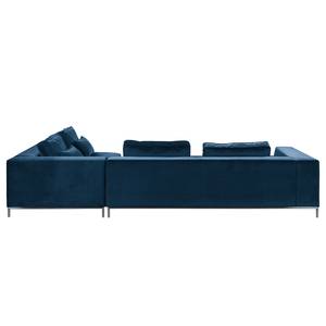 Canapé d’angle Rasala Velours - Bleu marine