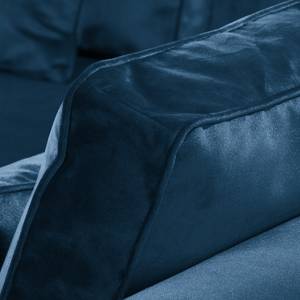 Canapé d’angle Rasala Velours - Bleu marine