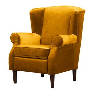 Oorfauteuil Luoto fluweel - Maïsgeel