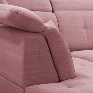 Ecksofa Raisio Webstoff - Mauve - Ottomane davorstehend links