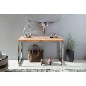 Console Tolono Acacia massif / Acier inoxydable - Acacia / Chrome