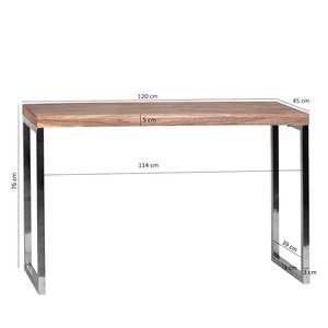 Console Tolono Acacia massif / Acier inoxydable - Acacia / Chrome