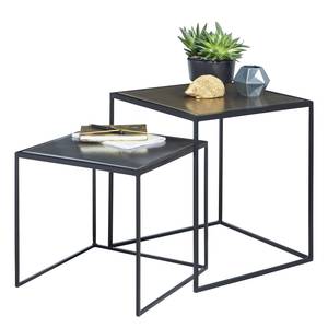 Tables gigognes Creerin III (lot de 2) Métal - Doré / Argenté