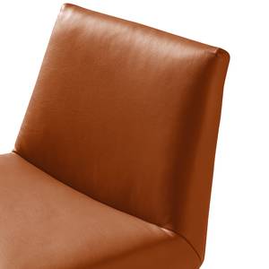 Fauteuil Sonka Cuir véritable - Marron doré