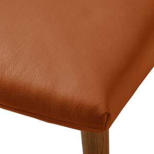 Fauteuil Sonka Cuir véritable - Marron doré