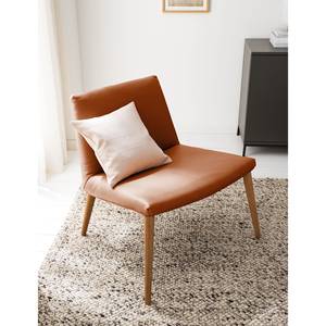 Fauteuil Sonka Cuir véritable - Marron doré