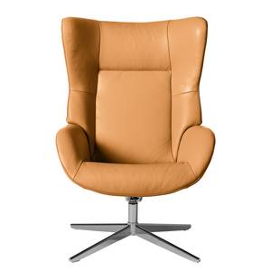 Relaxfauteuil Salla echt leer - incl. hocker - Leer Daleb: Biscuit