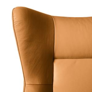 Relaxfauteuil Salla echt leer - incl. hocker - Leer Daleb: Biscuit