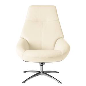 Fauteuil relax Raahe Cuir véritable - Crème