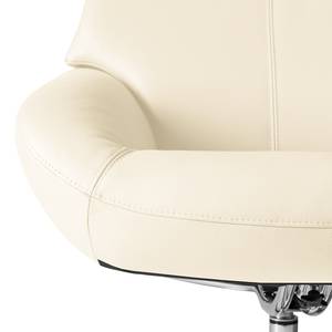 Fauteuil relax Raahe Cuir véritable - Crème