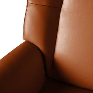 Relaxfauteuil Salla echt leer - incl. hocker - Leer Daleb: Goudbruin