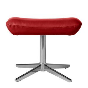 Relaxfauteuil Salla echt leer - incl. hocker - Leer Daleb: Rood