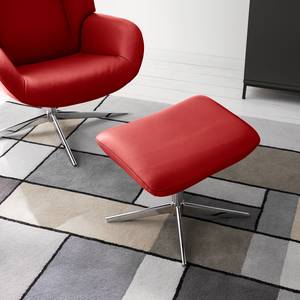 Relaxfauteuil Salla echt leer - incl. hocker - Leer Daleb: Rood